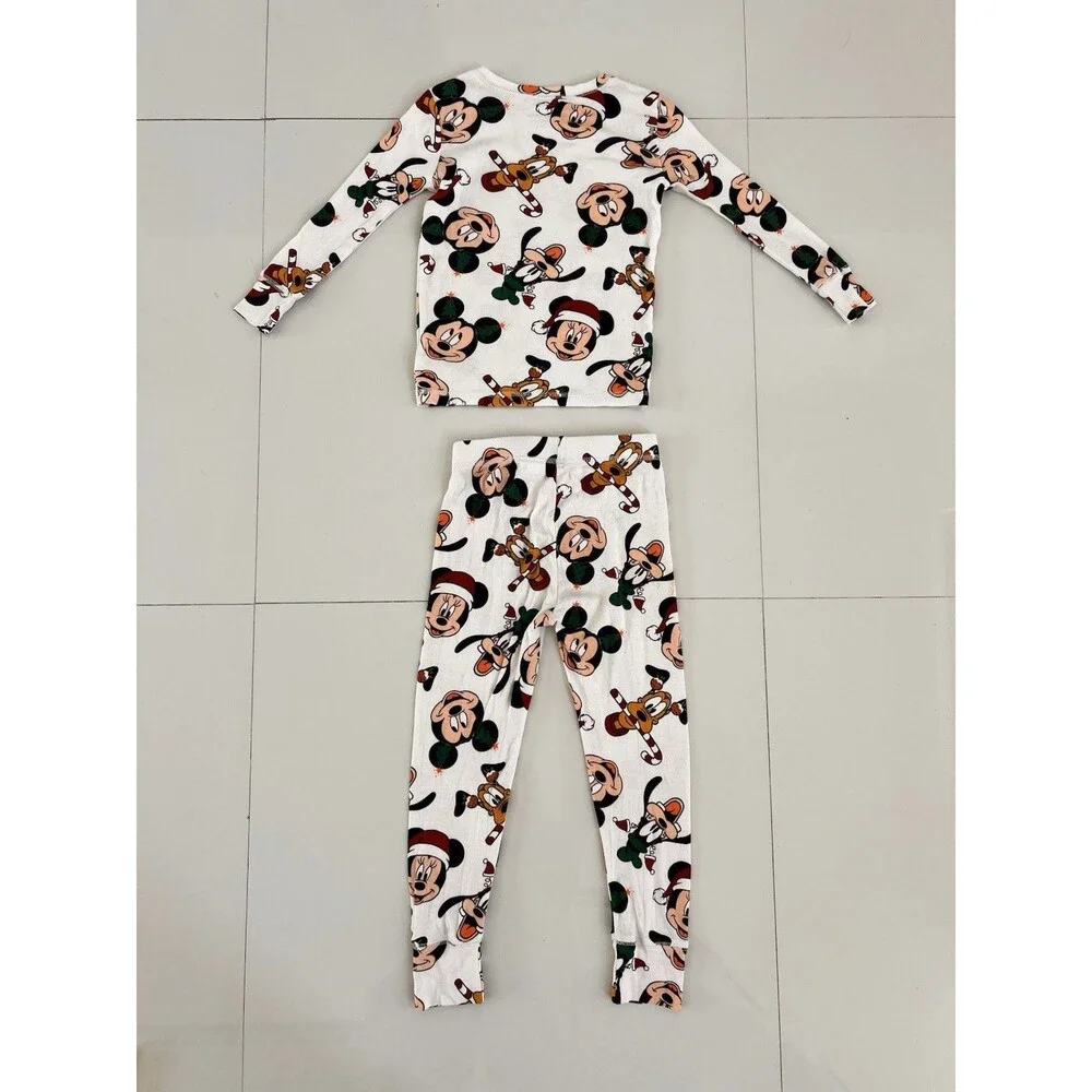 GAP Kids Disney Holiday Christmas Pajama Set Size 6 Organic Cotton Mickey Minnie